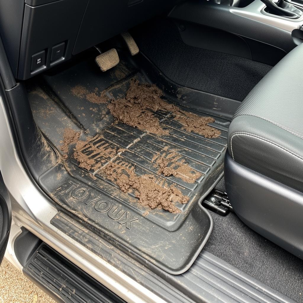 Tapete instalado no Toyota Hilux 2021